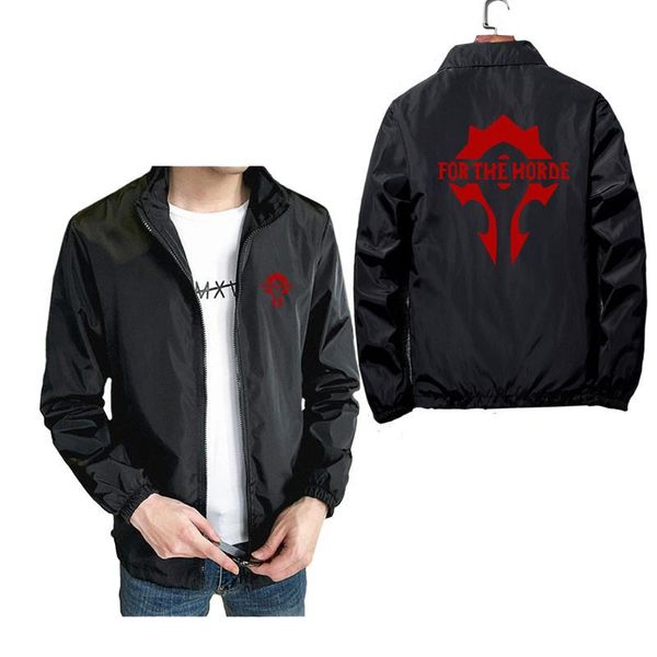 

men's jackets fashion dota zipper jacket for the horde coat men long sleeve game windbreaker man oversized streetwear christmas gift, Black;brown