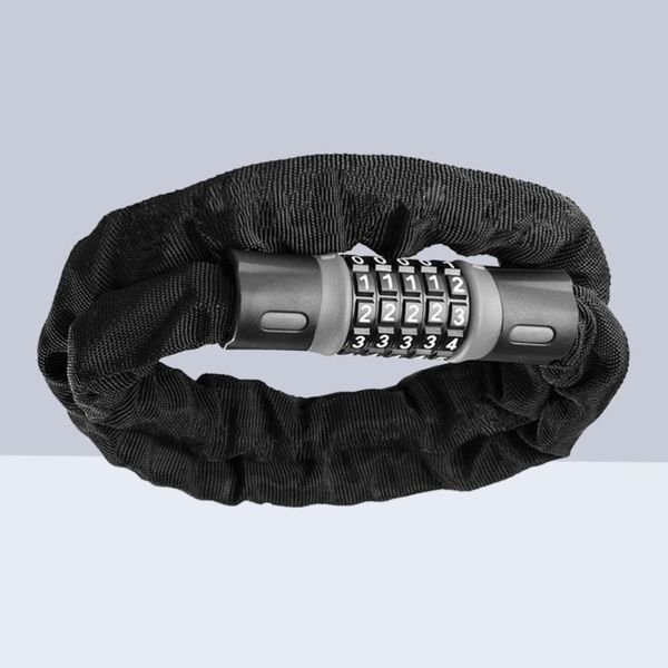 

bike locks 1m lock chain heavy duty resettable 5-digit password high anti-theft universal for motorbik