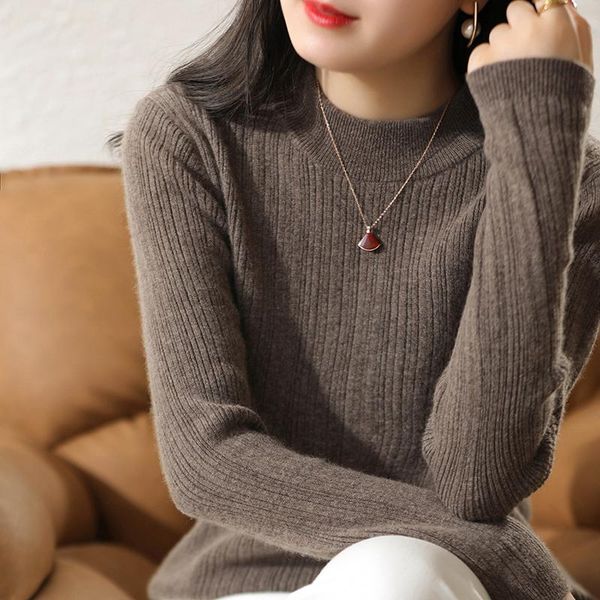 

women's sweaters tailor sheep wool o-neck sweater women winter autumn long sleeve bottoming solid color slim fit warm knit pullovers, White;black