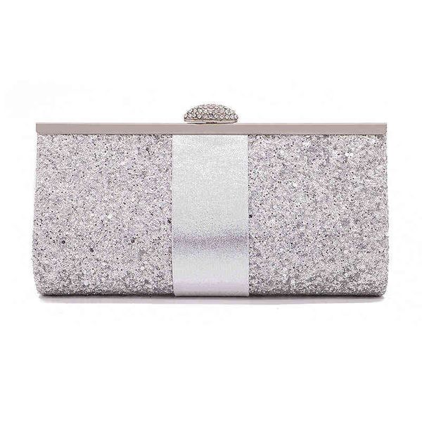 

straight 2021 fashion flash material accessory strip hand bag mommy dinner bag-247