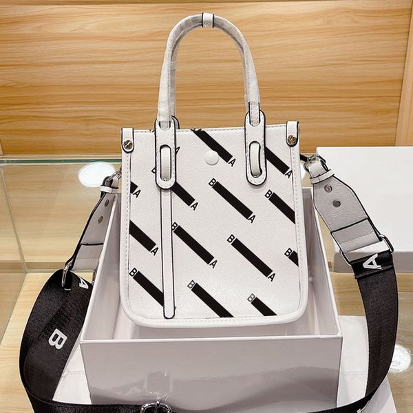 

womens mini tote bag fashion shoulder bags leather letter stripe totes shopper small handbag purses lady
