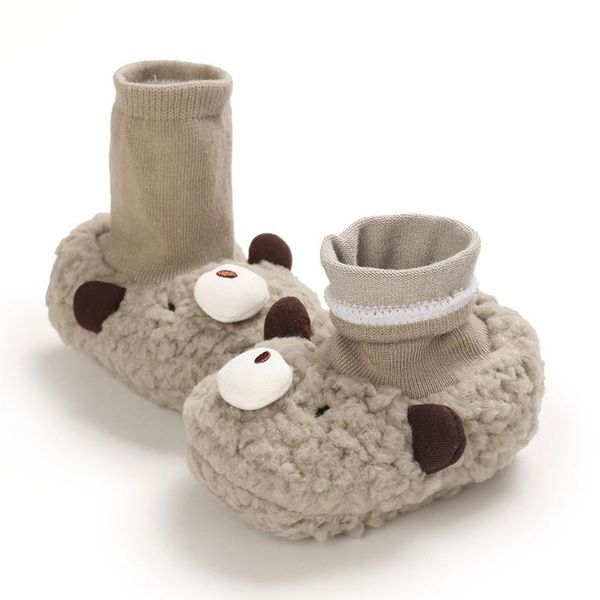 

0-1 year born baby shoes spring and winter warm boots soft fur crawling for infant animal first walker walkers