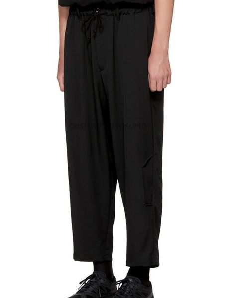 

27-42 2021 spring men's fashion personalized large size customizatio nine points casual pants, Black