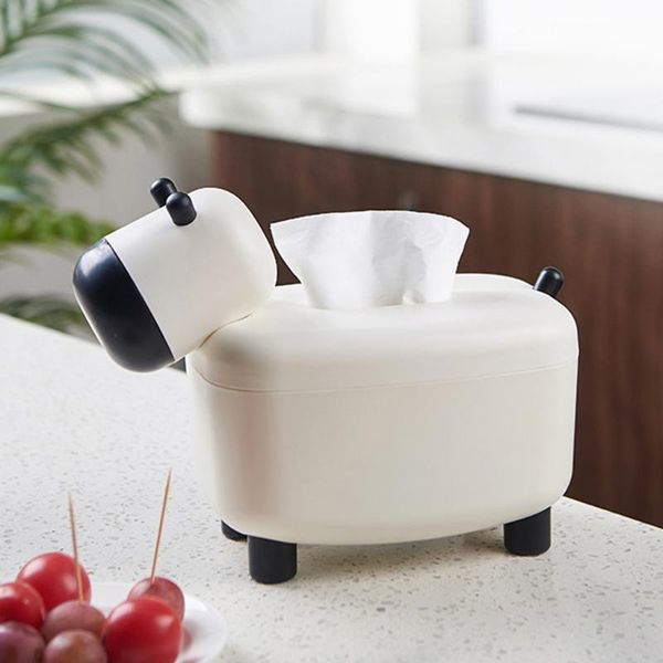 

tissue boxes & napkins storage box roll paper pumping universal white desktoothpick home case save space @35