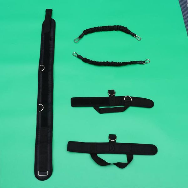 

latex leg bounce trainer rope elastic training tool fitness equipment black resistance bands