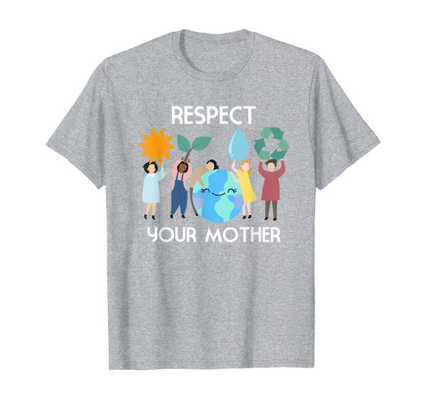 

respect your mother nature happy earth day 2019, White;black