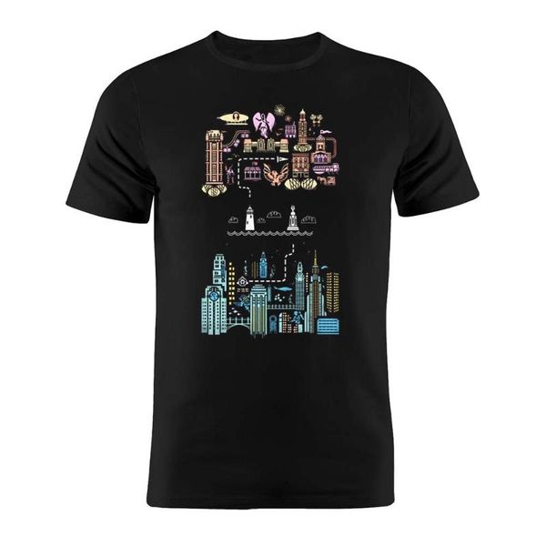 

men's t-shirts t shirt cotton bioshock a tale of two cities rapture artwork black tee, White;black