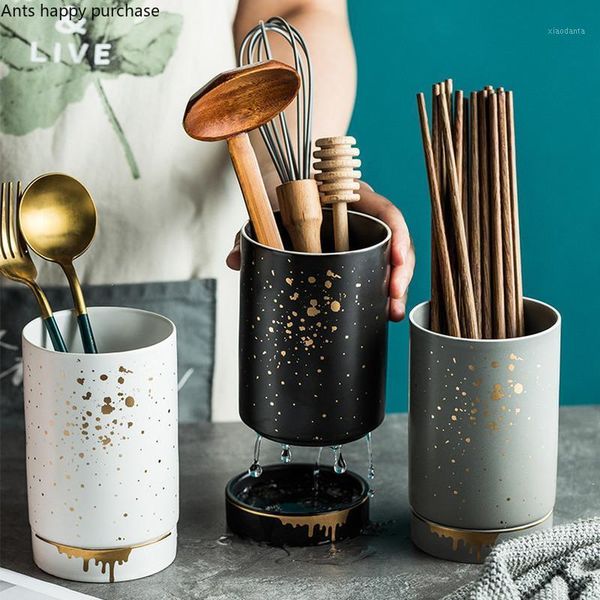 

storage bottles & jars ceramic chopstick rack kitchen supplies holder drain cage tableware tank decor organize box bottle