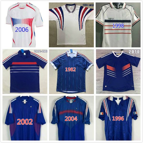 

1998 retro 2002 zidane henry soccer jerseys 1996 2004 platini football 1984 shirt trezeguet 1982 france 2006 deschamps petit 2000 pires mail, Black;yellow