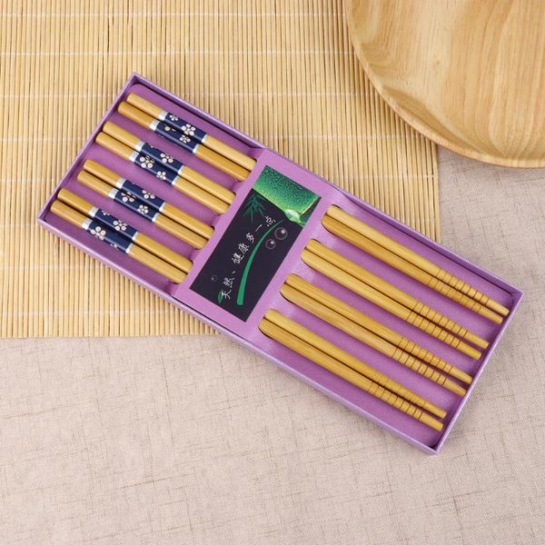 

chopsticks 16 pair portable non-slip bamboo carbonized eco-friendly for home (brown)