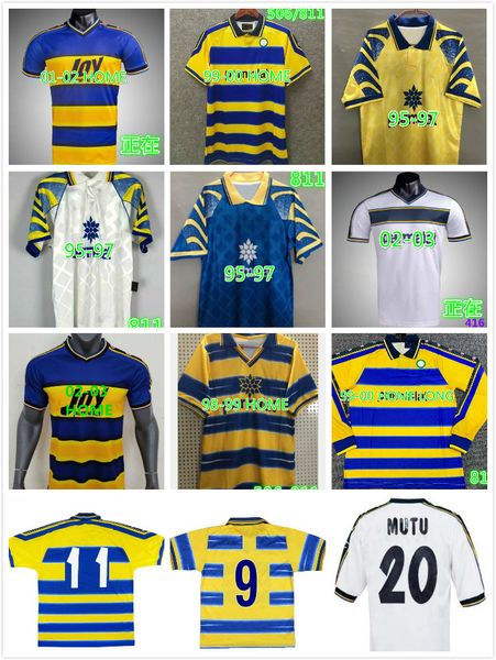 

1999 2000 998 retro soccer jersey parma home 95 97 98 99 00 stoichkov baggio crespo cannavaro thuram futbol camisa 01 02 03 football shirt, Black