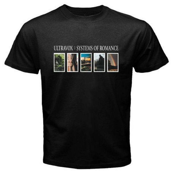 

new ultravox systems of romance logo men's black t-shirt size s-3xl, White;black