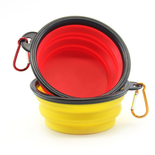 Silicone Pet Water Food Tigela Colaborável Viagem Dog Bowl DH8557