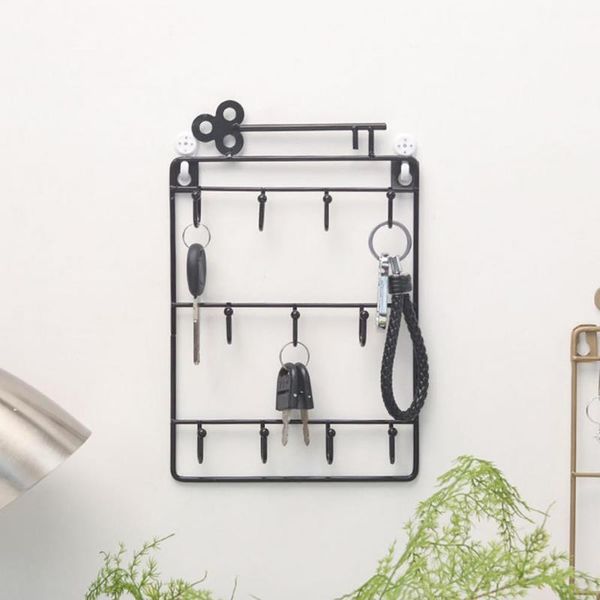 

hooks & rails iron wall mounted 11 storage hanger key holder wall-hanger hook coat hat rack home decor