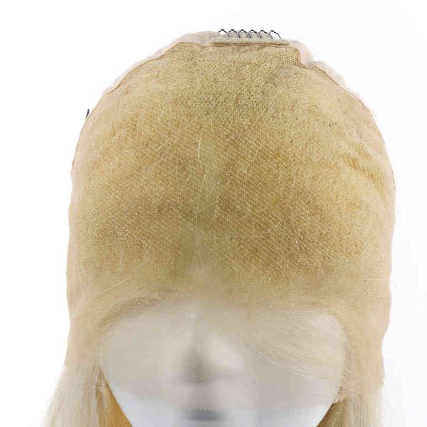 

100% 8-30inch vendor 613 human hair lace straight wig, Golden;white