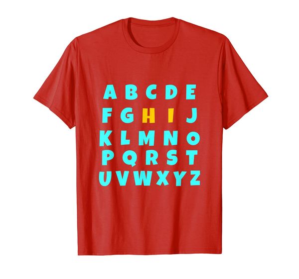 

alphabet hi - welcome back to school t-shirt, White;black