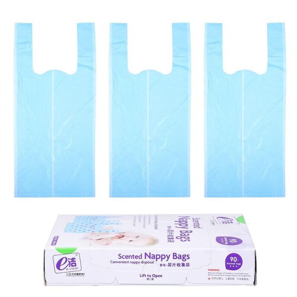 

diaper bags 1 box/90pcs disposal bag scented fragrance sack pet waste