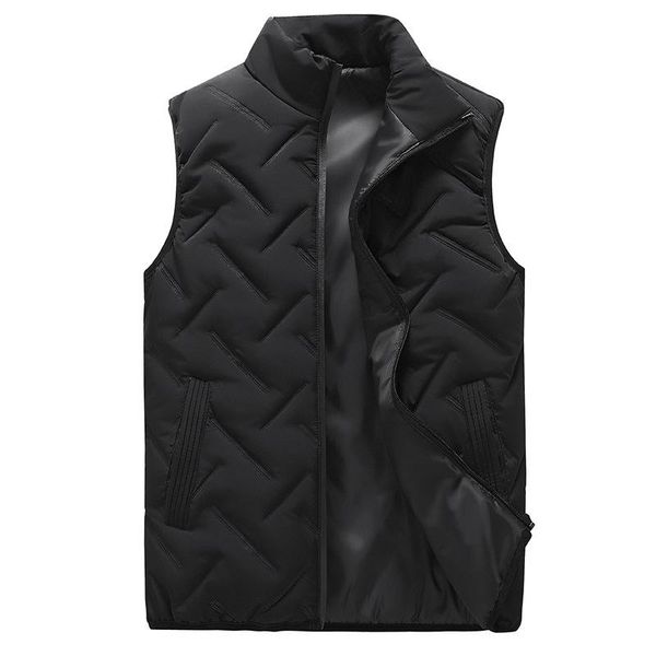 

men's vests winter vest men windbreaker brand zipper windproof coats male solid black grey waist sleeveless coat warm waistcoat fleece, Black;white