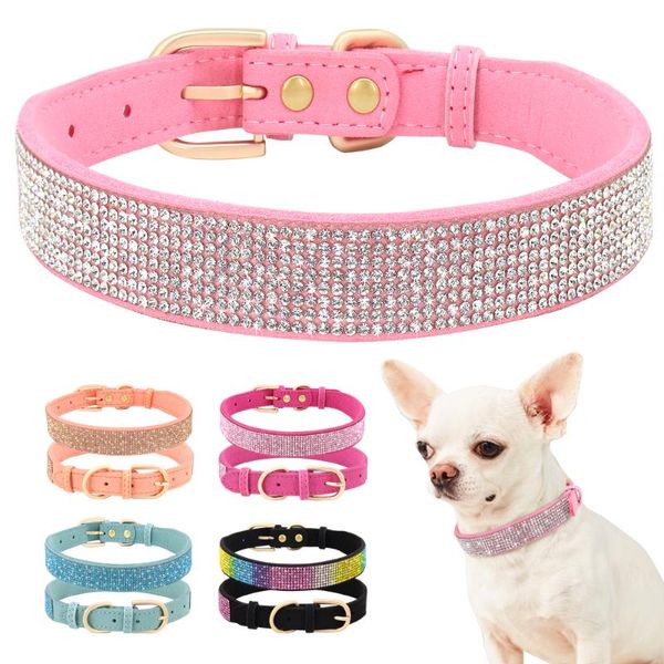 

bling rhinestone dog cat accessories collar pet chihuahua puppy kitten necklace for small medium dogs cats pug yorkshire collars & leashes