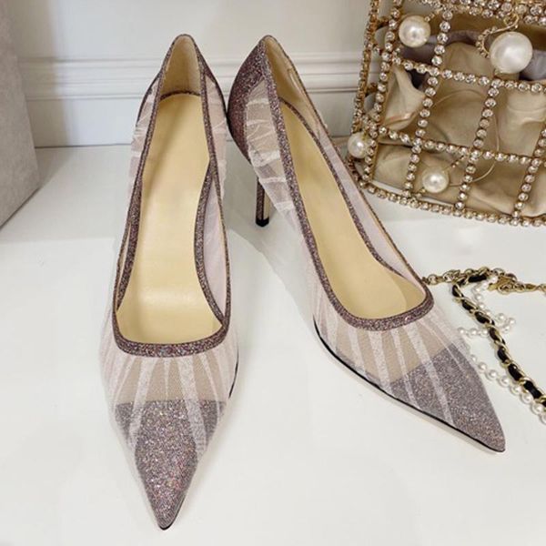 

dress shoes 2021 fashion women with heels spring autumn pumps pointed toe high wedding, Black