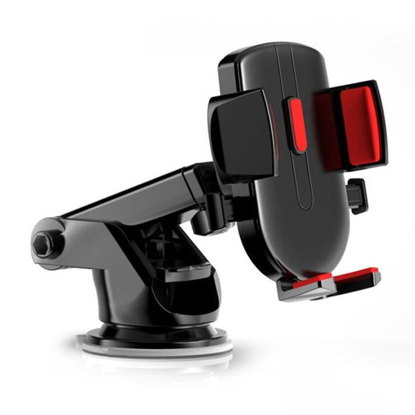 

cell phone mounts & holders car mount, [thick case big phones friendly] long arm suction cup holder for dashboard windshield air vent hand