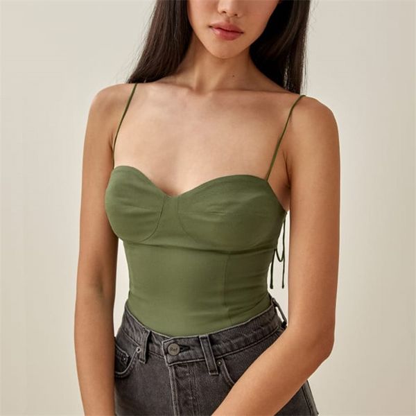 

summer women's casual solid color slim camisole 210430, White;black