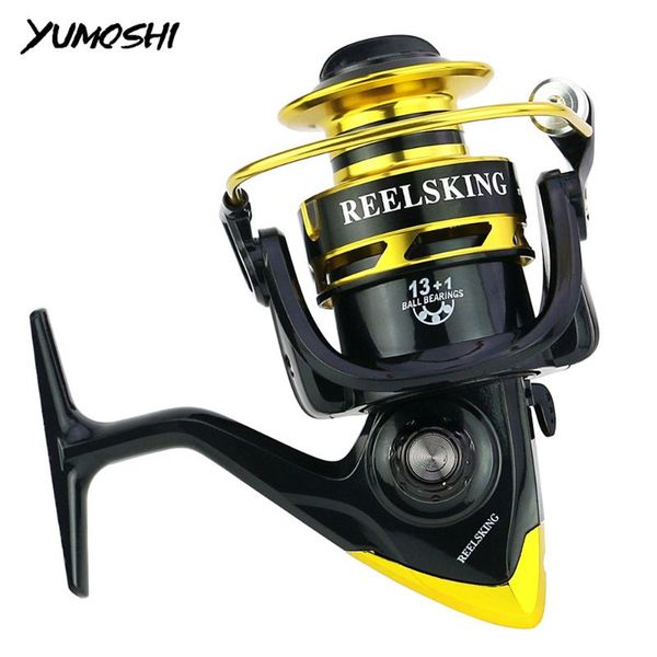

fishing reel all metal spool spinning stainless steel handle line saltwater accessories 5.2:1 13+1bb baitcasting reels