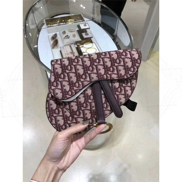 

bag old canvas saddle letter print embroidery portable shoulder handbag