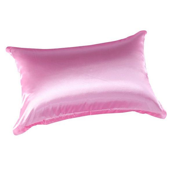 

pillow case 1pcs pure color double-sided imitation silk beauty pillowcase mulberry ice wide side single