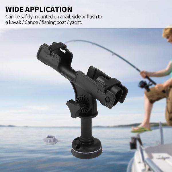 

boat fishing rods 1pcs 2021 support rod holder bracket kayaking yacht tackle tool 360 degrees rotatable with screws for