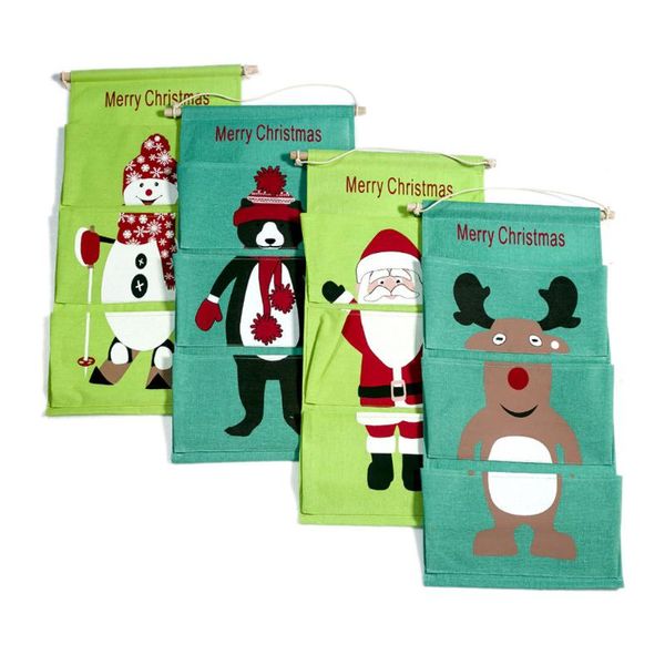 

storage boxes & bins year 2021 christmas decorations for home canvas hanging bag door bags