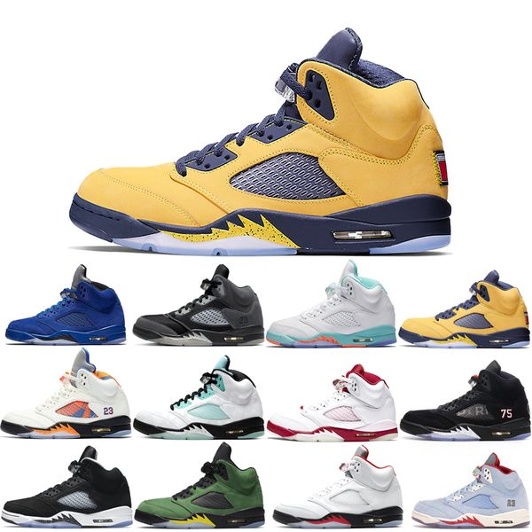 

basketball shoes 5s for men 3 space jam oreo metallic silver laney royal international flight ice blue fire wings what the white stealth pop, White;red