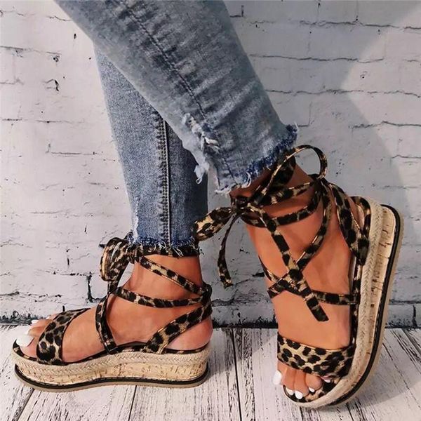 

summer sandals platform thick high heels open toe women shoes cross tied snakeskin party female slippers 2021, Black