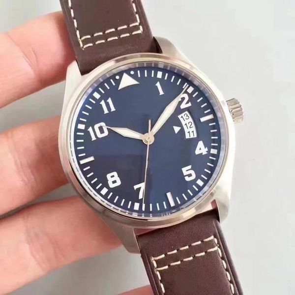 

wristwatches luxury automatic mechanical movement watch classic stainless steel sapphire brown leather date mens sport, Slivery;brown