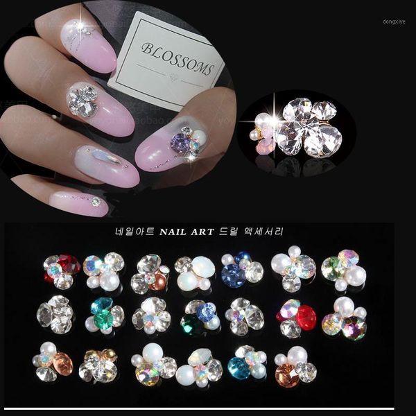 

pcs/lot mixed stlye 3d nail art decorations rhinestone glitter nails jewelry accessoires gem 17 colors available mafanails1, Silver;gold