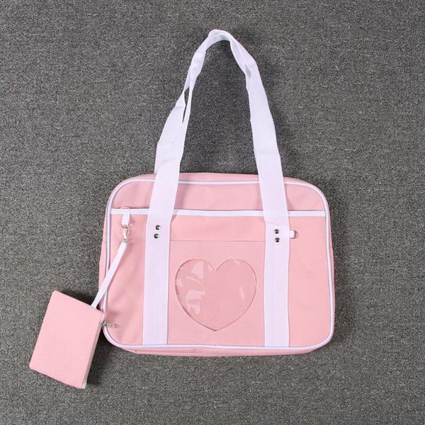 

school bags super japanese bright candy color student bag uniform jk handbag shoulder (and white strap)