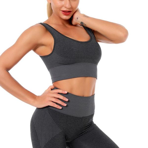 

women's full figure camisole back close sports bra patchwork color padded activewear workout vest for yoga fitness gym clothing, White;black