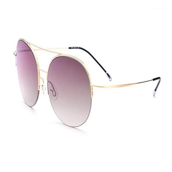 

fashion half rim alloy ultralight uv400 protection driving sunglasses frame gold goggle polarized sunglass, White;black