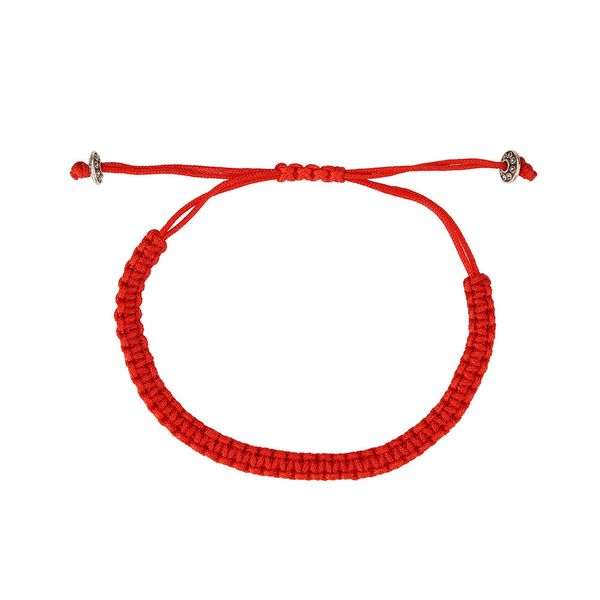 

lucky red nylon thread bracelet tibetan buddhist handwoven braided rope knots bracelets prayer charm jewelry lover wristbands, Golden;silver