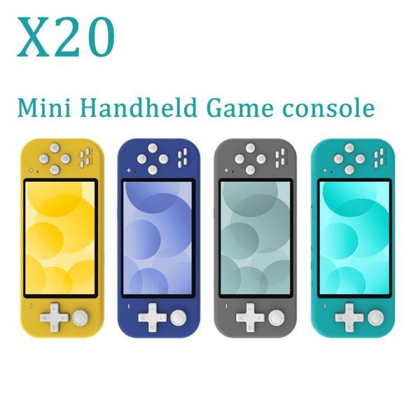 

portable game players 2021 x20 mini retro handheld player 4.3 inch screen 8gb dual open source system pocket video console