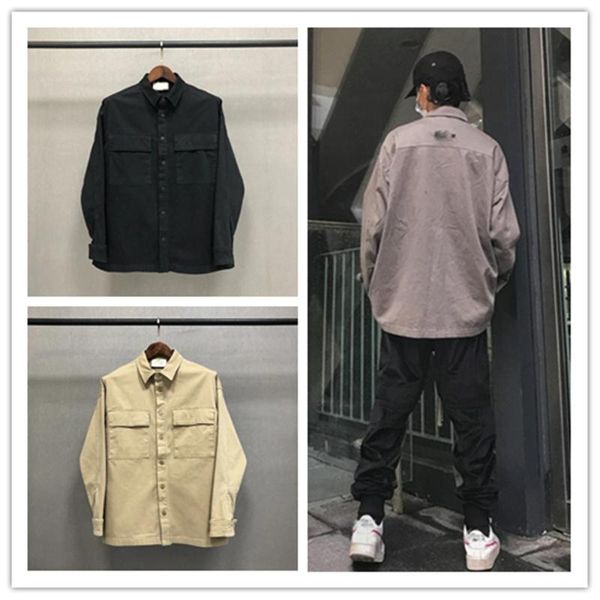 

men's jackets high street fashion brand button jacket women quality 1:1 corduroy trend hip hop sports casual long sleeve, Black;brown