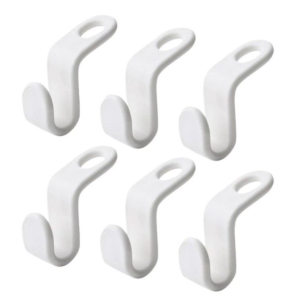 

hangers & racks 6 pieces pp home hanger connection hooks storage plastic closet organizer bedroom wardrobe