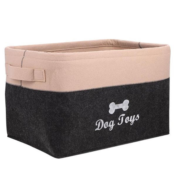 

dog apparel 1pc practical pet storage box felt organizer toys container