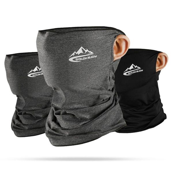 

1pc men sunscreen ice cycling scarf outdoor bicycle and motorcycle magic headscarf wind-proof dust-proof breathable caps & masks, Black