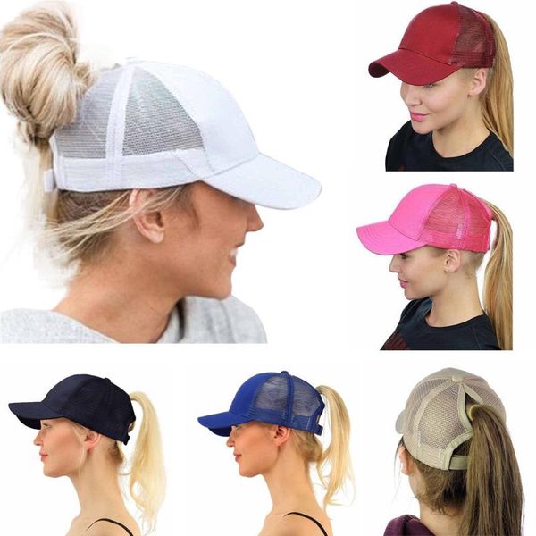 

wide brim hats women adjustable baseball cap snapback gorras casquette summer sunhat mesh trucker hat femm #t1p, Blue;gray