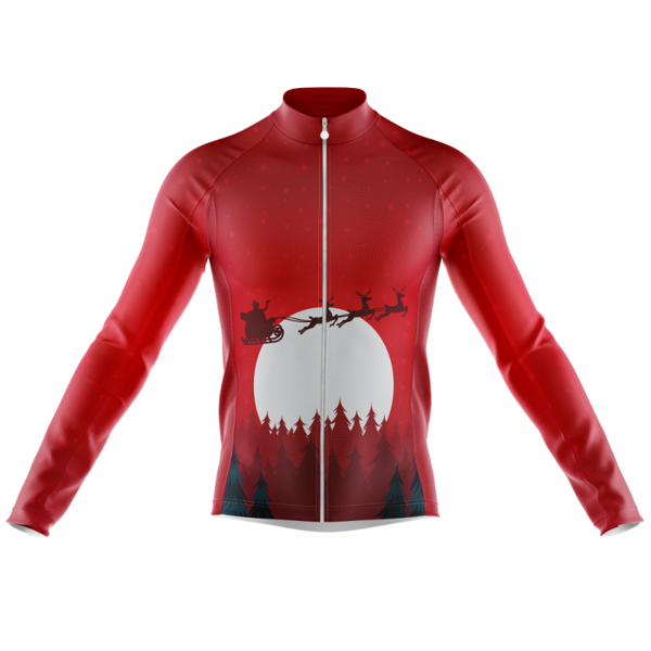 

christmas men's red cycling jersey elk print long sleeve bike shirt autumn quick dry riding wear,tyz347-02 racing jackets, Black;red