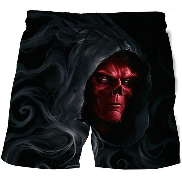 

men's shorts summer products skull series fashion beach quick-drying swimming 3d printing casual hip-hop s-5xl, White;black