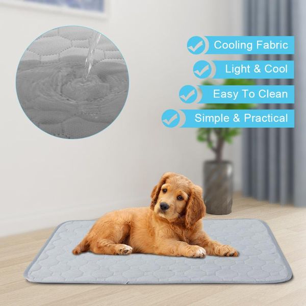 

kennels & pens cloth three-layer waterproof summer pet dog cooling pee pad gray water absorbing mat breathable sleeping