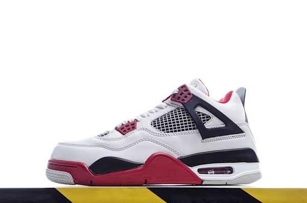 

jumpman 4s red and white racing basketball shoes for men women 36-46