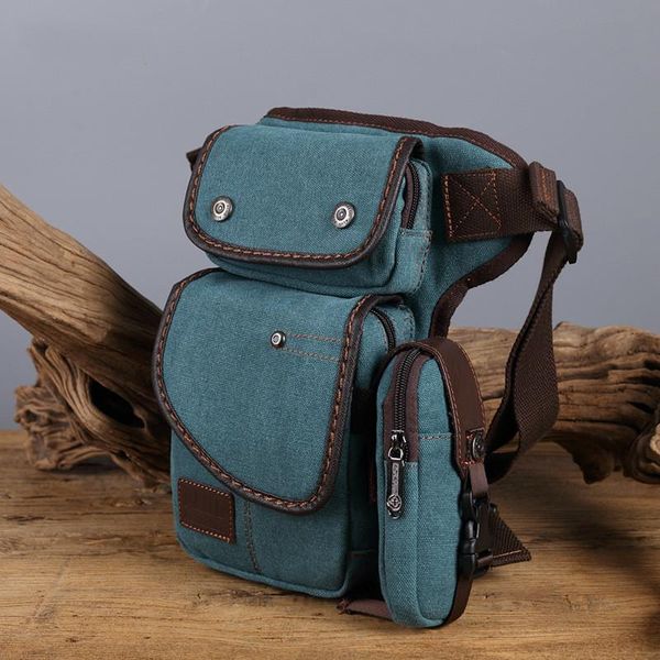 

men waist packs fashion canvas bag thigh waterproof casual motorcycle leg 4 colors bags